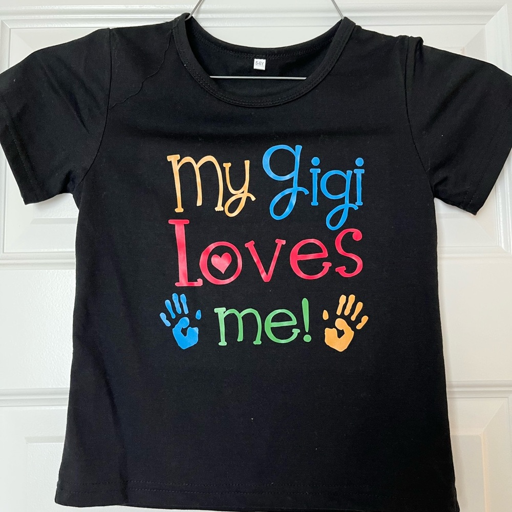 Black Kids Shirt with Colorful Print